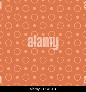 vector seamless circle background. orange abstract seamless background of rings, eps10. Stock Vector