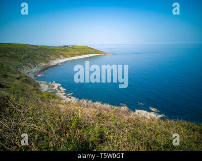 Landscape view of a cornwall beach bay Stock Photo