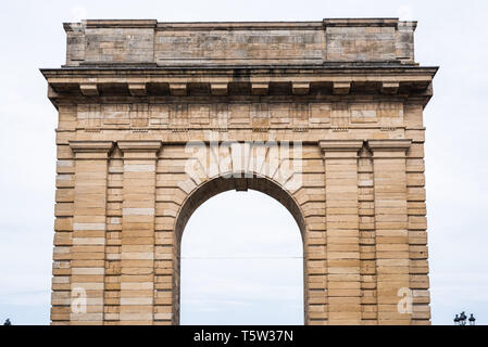 The beautiful Bourgogne Gate in Bordeaux Stock Photo