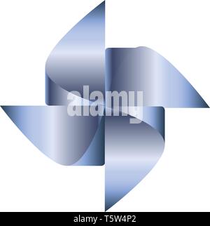 Blue pinwheel vector Stock Vector