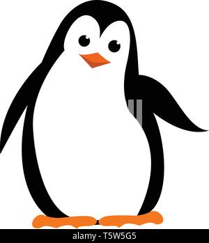 A happy penguin vector or color illustration Stock Vector