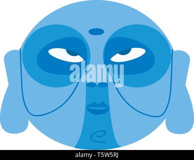 Tribal religious mask vector or color illustration Stock Vector