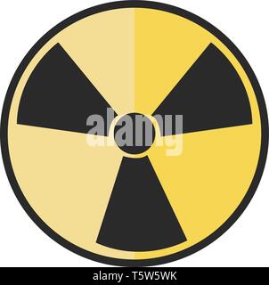 A hazards radiation warning sign vector or color illustration Stock Vector