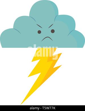 Angry cloud with rain. vector illustration Stock Vector Image & Art - Alamy