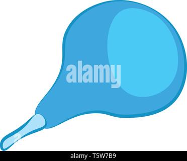 A light blue color bulb used during enema procedures vector color drawing or illustration Stock Vector