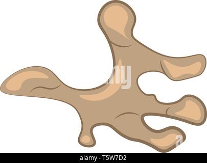 A piece of Indian spice called ginger which used for various health benefits vector color drawing or illustration Stock Vector