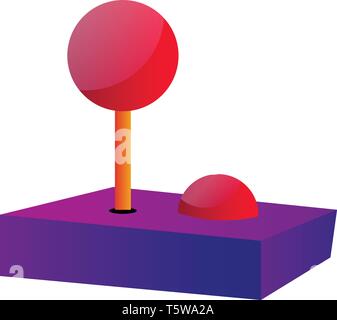 Multicolor joystick simple vector illustration on a white background Stock Vector
