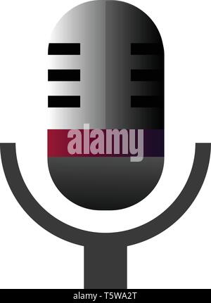 Vector illustration of retro microphone Stock Vector Image & Art - Alamy