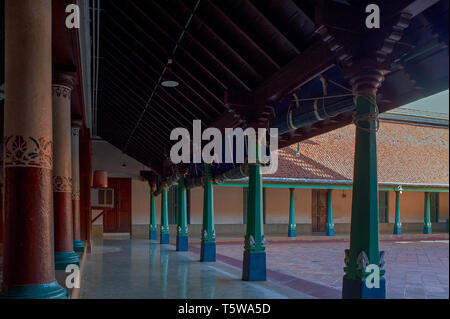 22-Aug-2009-Kanadukathan Palace, Chettinad Kanadukathan Palace, Chettinad, Tamil Nadu, India. Stock Photo