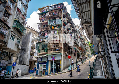 Macau, China - Old part of the city Stock Photo