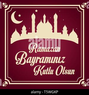 Eid al-Fitr Mubarak Islamic Feast Greetings (Turkish: Ramazan
