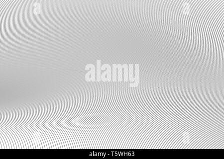 Thin black curved lines, abstract background on white Stock Vector