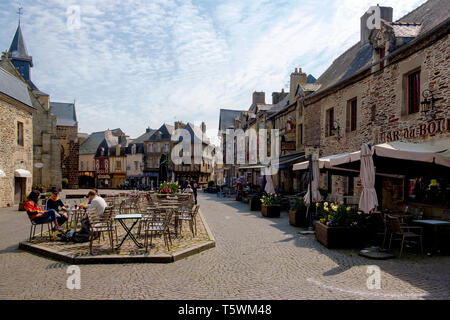 The town of Malestroit, Morbihan, Brittany, France Stock Photo