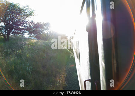 Traveling in the Train 'El Chepe'  Chihuahua, Mexico Stock Photo