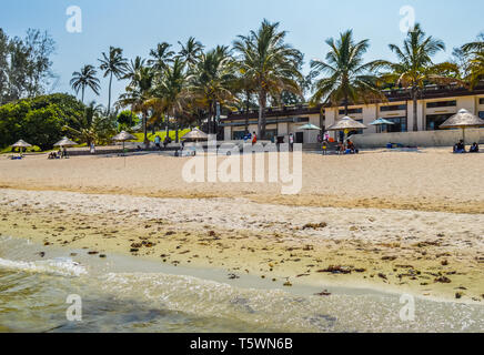 Beautiful Bilene beach and lagoon near Maputo in Mozambique Stock Photo