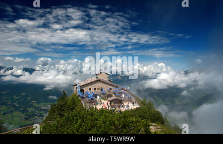 The Kehlsteinhaus  aka the Eagle's Nest (German: Adlerhorst) in Bayern, Germany Stock Photo