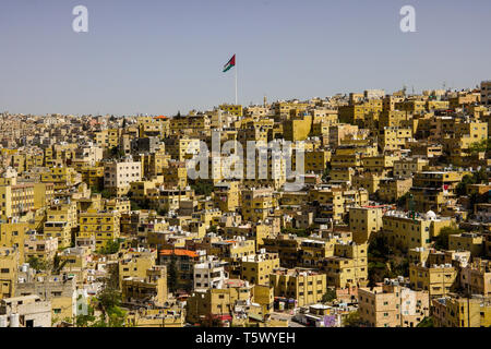 Elevated view of Amman, capital city of Jordan. Stock Photo