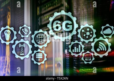 Future Communications Fast Technology. 6G Network Connection Concept. High Speed Mobile Wireless Technology. Stock Photo