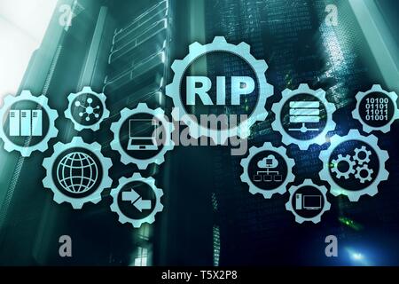 RIP Routing Information Protocol. Technology networks cocept. Stock Photo