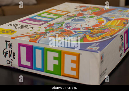 A view of The Game of Life (also known as LIFE), a board game originally  created in 1860 by MIlton Bradley Stock Photo - Alamy