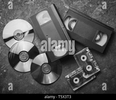 Video cassettes and dvd disc hi-res stock photography and images
