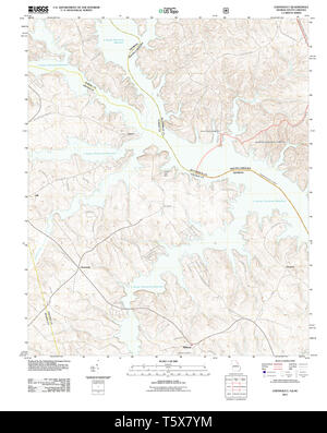 USGS TOPO Map Georgia GA Chennault 20110819 TM Restoration Stock Photo