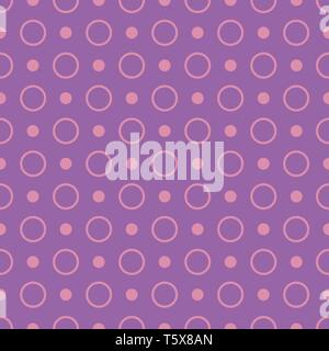 vector violet seamless circle background. purple abstract seamless background of rings, eps10. Stock Vector
