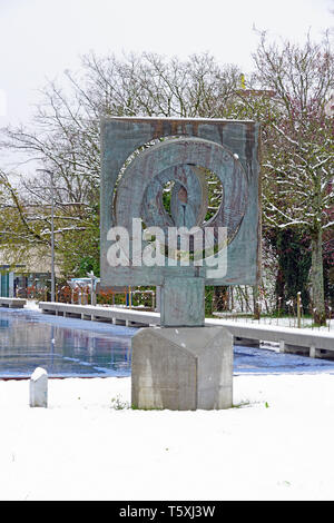 GENEVA, SWITZERLAND -4 APR 2019- View of the European Organization for Nuclear Research (CERN), the largest particle physics laboratory in the world. Stock Photo