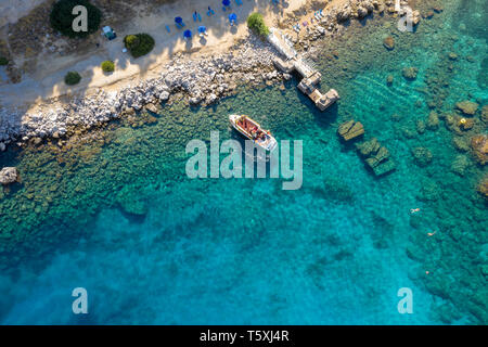 Greece, Rhodes, Anthony Quinn Bay Stock Photo