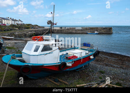 Craster harbour on the Northumberland coast, Craster Village, England, UK Stock Photo