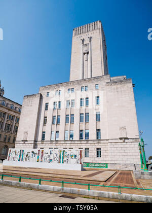 The art deco Queensway Mersey Tunnel George's Dock Ventilation and Control Station, Pier Head, Liverpool Stock Photo