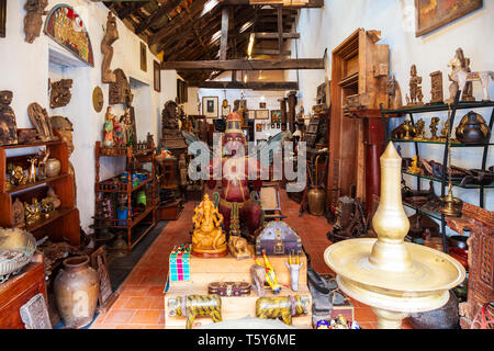 COCHIN, INDIA - MARCH 14, 2012: Souvenir shop at the market street in Fort Kochi in Cochin city, India Stock Photo