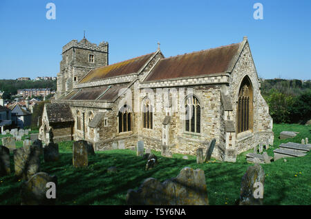 The historic 15th century church of All Saints in Hastings Old Town, East Sussex, UK Stock Photo