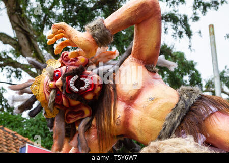 UBUD, BALI - MARCH 04, 2011: Ogoh-ogoh statues at the Ngrupuk parade in Bali island in Indonesia Stock Photo