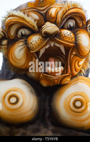 UBUD, BALI - MARCH 04, 2011: Ogoh-ogoh statues at the Ngrupuk parade in Bali island in Indonesia Stock Photo