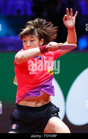 Chen Meng (CHN),  APRIL 27, 2019 - Table Tennis : 2019 World Table Tennis Championships  Women's singles Final match  at HUNGEXPO Budapest Fair Center, Budapest, Hungary. (Photo by Sho Tamura/AFLO SPORT) Stock Photo