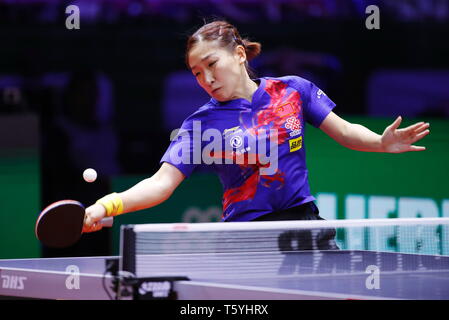 Liu Shiwen (CHN),  APRIL 27, 2019 - Table Tennis : 2019 World Table Tennis Championships  Women's singles Final match  at HUNGEXPO Budapest Fair Center, Budapest, Hungary. (Photo by Sho Tamura/AFLO SPORT) Stock Photo