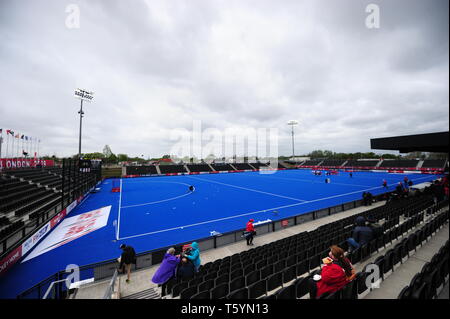 General view before the FIH Pro League match at Lee Valley Hockey and Tennis Centre, London. Stock Photo