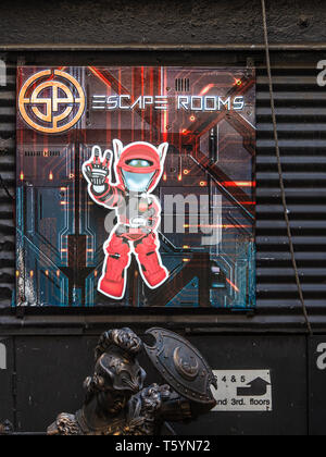 Escape Rooms Angel in Clerkenwell London. Puzzle solving group escape games and activities. Stock Photo