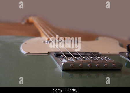 Electric guitar in close up with selective focus Stock Photo