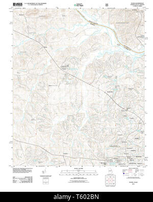 USGS TOPO Map Georgia GA Evans 20110819 TM Restoration Stock Photo