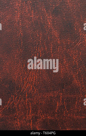 Close up detail of dark red leather texture background for wallpaper or design Stock Photo