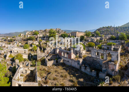 Turkey, Fethiye, Kayakoy (Mugla) Ghost Town, a former greek colony and now an abandoned town and open air museum Stock Photo