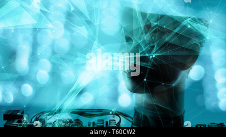 Deep learning solutions. Artificial intelligence latest breaking news Stock Photo