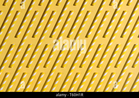 illusion concept. iterlacing of elements, games for autists.seamless pattern of yellow straws Stock Photo