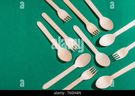 cooking seamless pattern from forks and spoons, top view photo, copy space. home decor Stock Photo