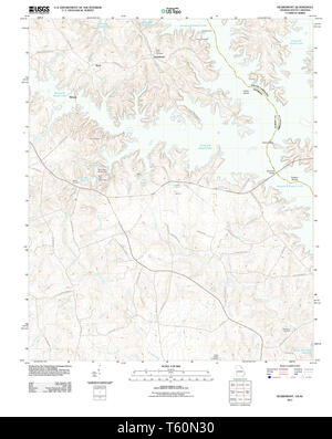 USGS TOPO Map Georgia GA Heardmont 20110819 TM Restoration Stock Photo