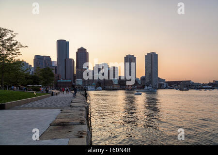 Fan Pier Park, Boston, Massachusetts Stock Photo