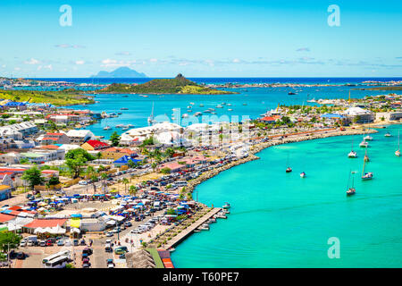 Marigot bay, St Martin, Caribbean Stock Photo