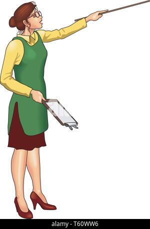 Vector illustration of a teacher Stock Vector Image & Art - Alamy
